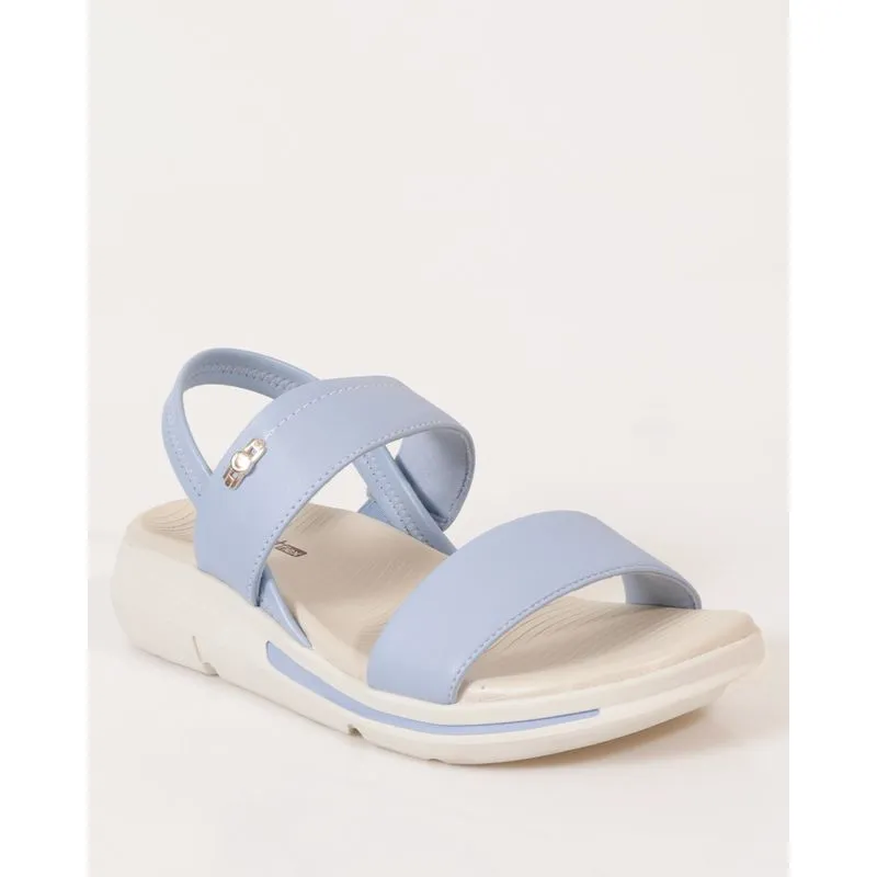 Sandália Feminina Com Tiras Salto Baixo Comfortflex Azul 34