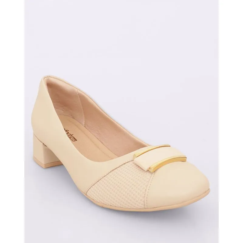 Scarpin Feminino Comfortflex Com Fivela Bege 39