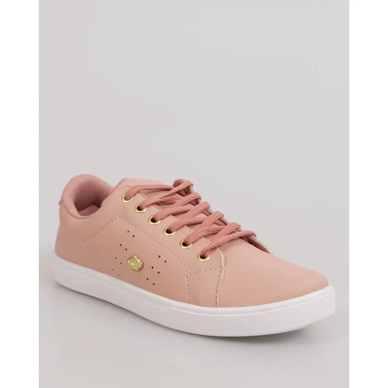 Tênis Feminino Casual Recortes Rosa 39