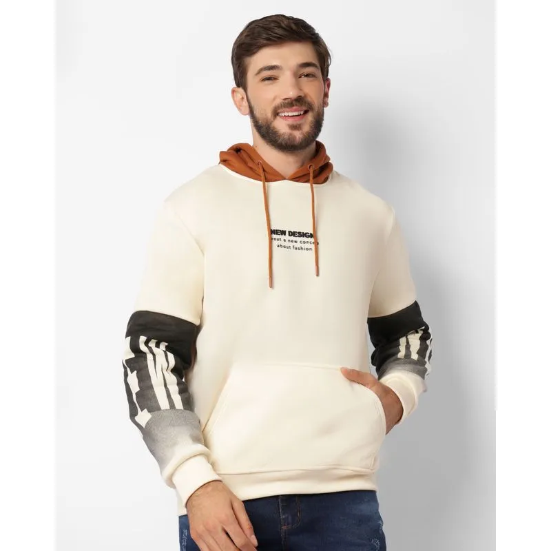 Blusão Moletom Masculino Peluciado Estampa Com Recortes Off White M