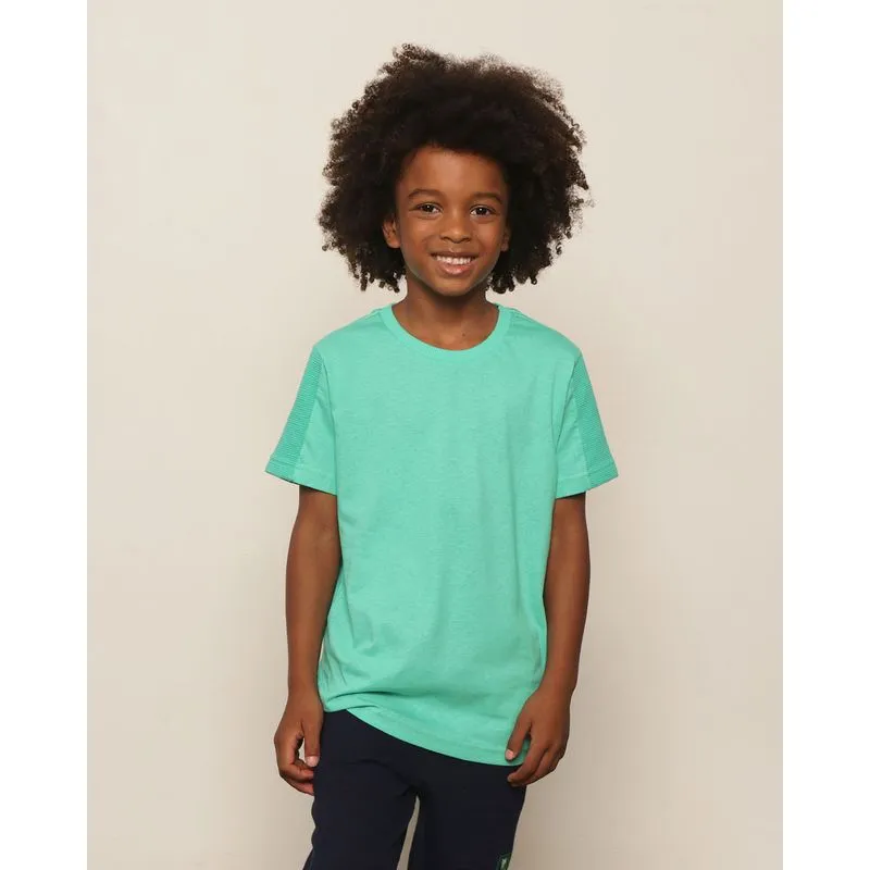 Camiseta Infantil Básica Manga Curta Verde 10