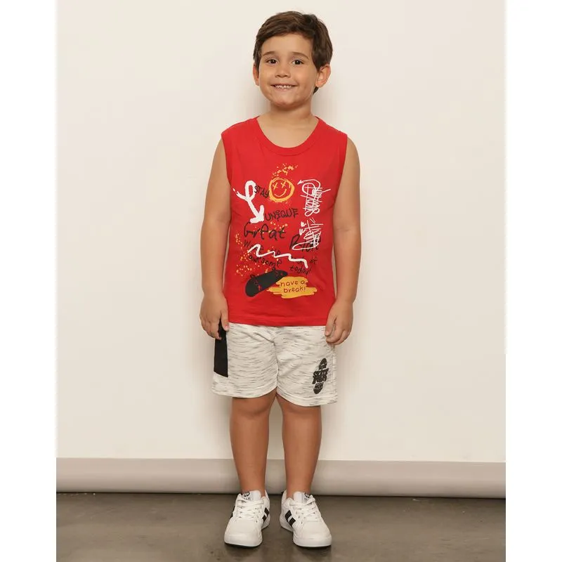 Bermuda Infantil Moletinho Bolso Cargo Branca 8
