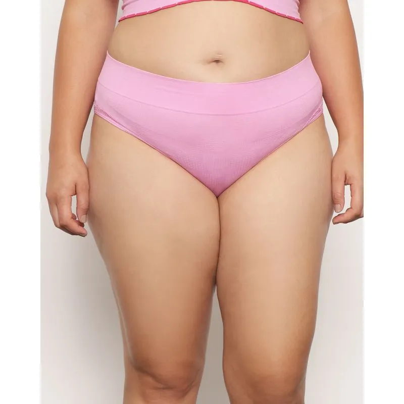 Calcinha Plus Size Feminina Biquíni Texturizada Rosa G3