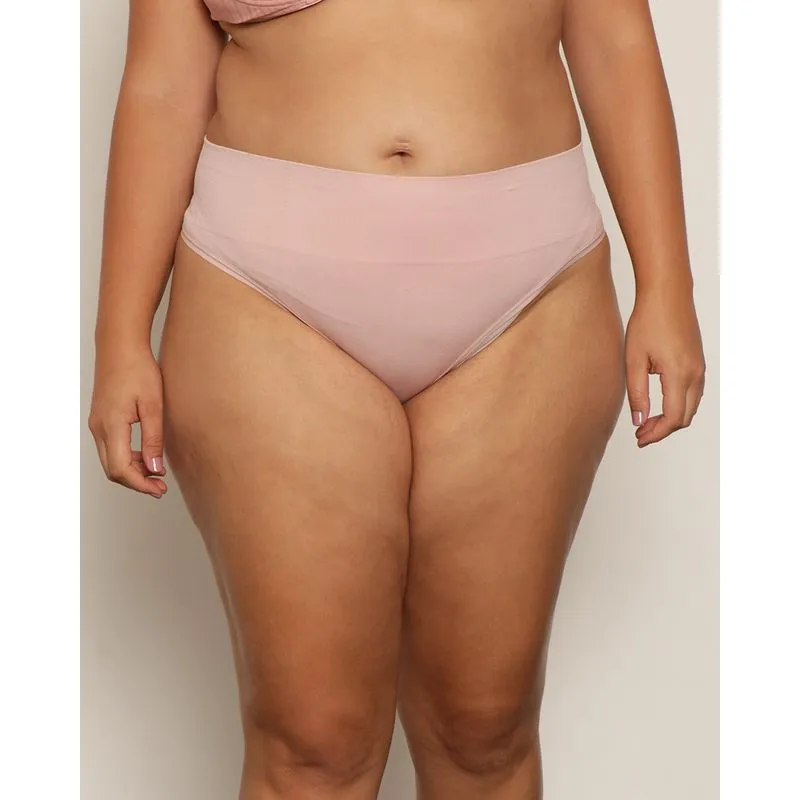 Calcinha Plus Size Feminina Fio Dental Zee Rucci Sem Costura Rosa G2