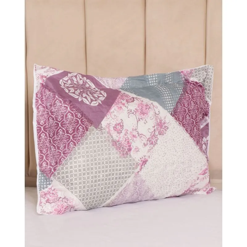 Porta Travesseiro Arte & Cazza 170 Fios Floral Roxo UN