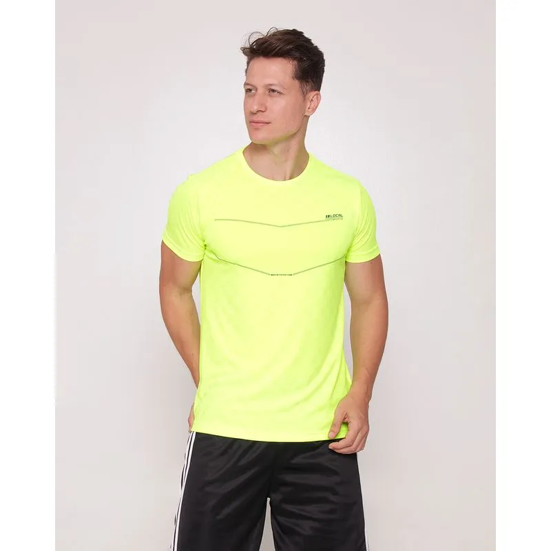 Camiseta Esportiva Masculina Dry Fit com Estampa Frontal Manga Curta Verde G