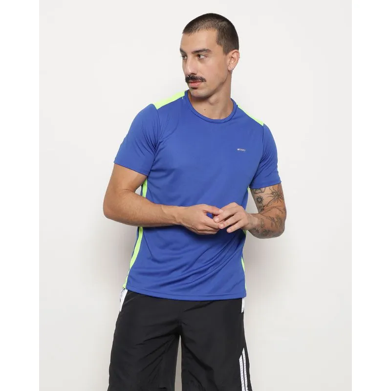 Camiseta Masculina Esportiva Gangster Com Recortes Azul P