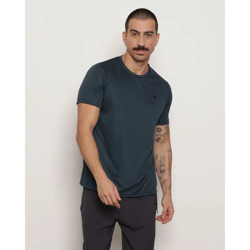 Camiseta Masculina Esportiva Gangster Dry Fit Manga Curta Azul G