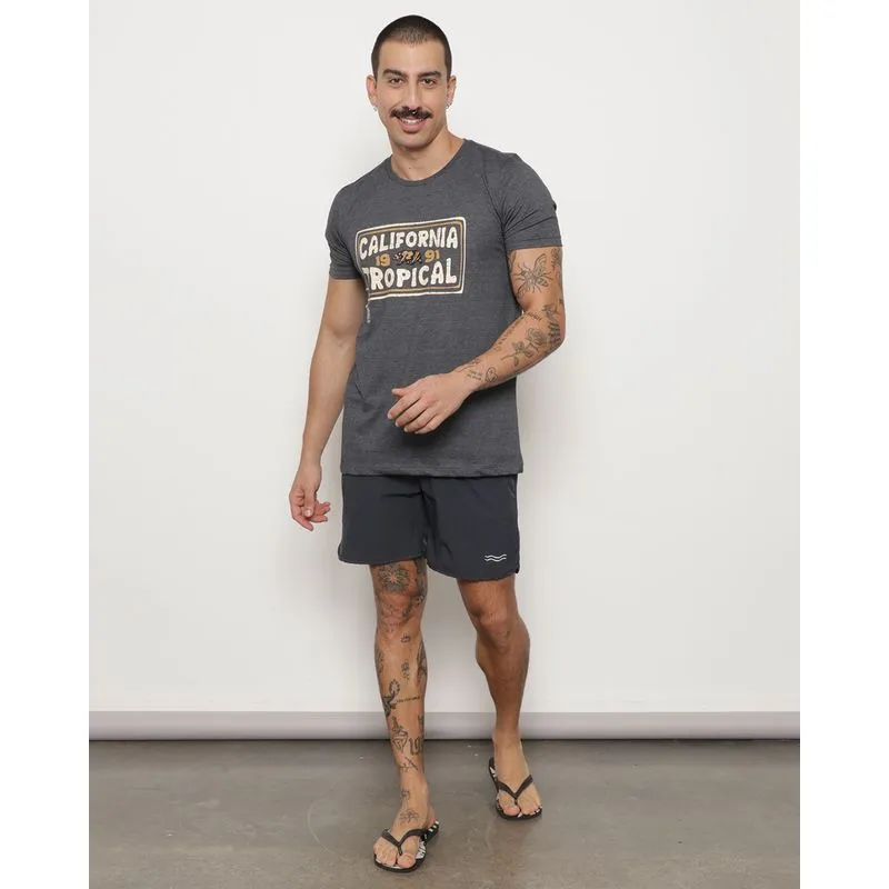 Bermuda Masculina Surf Reta Com Bolsos Preta G
