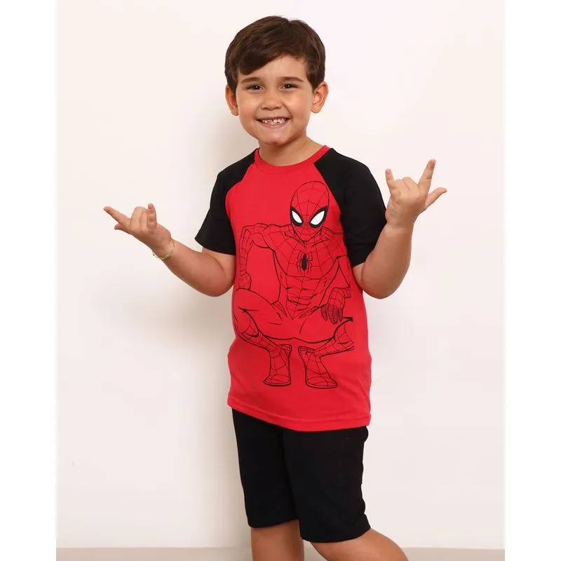 Camiseta Infantil Menino Marvel Homem Aranha Com Estampa Vermelha 10