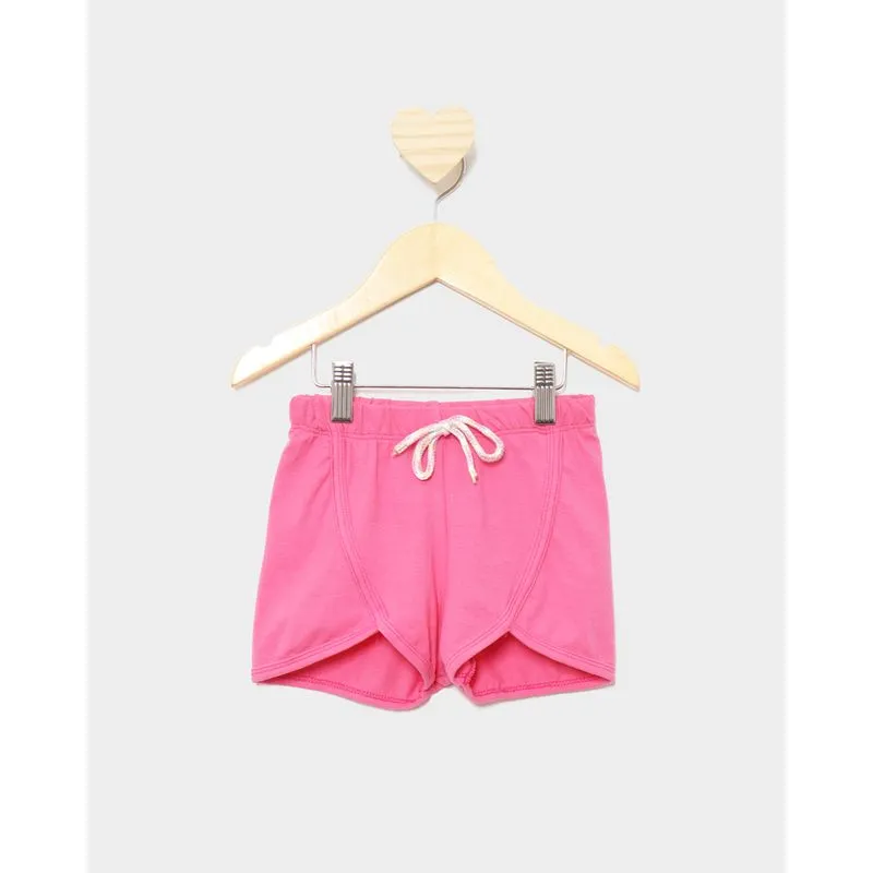 Short Bebê Curto Com Recortes Rosa 3