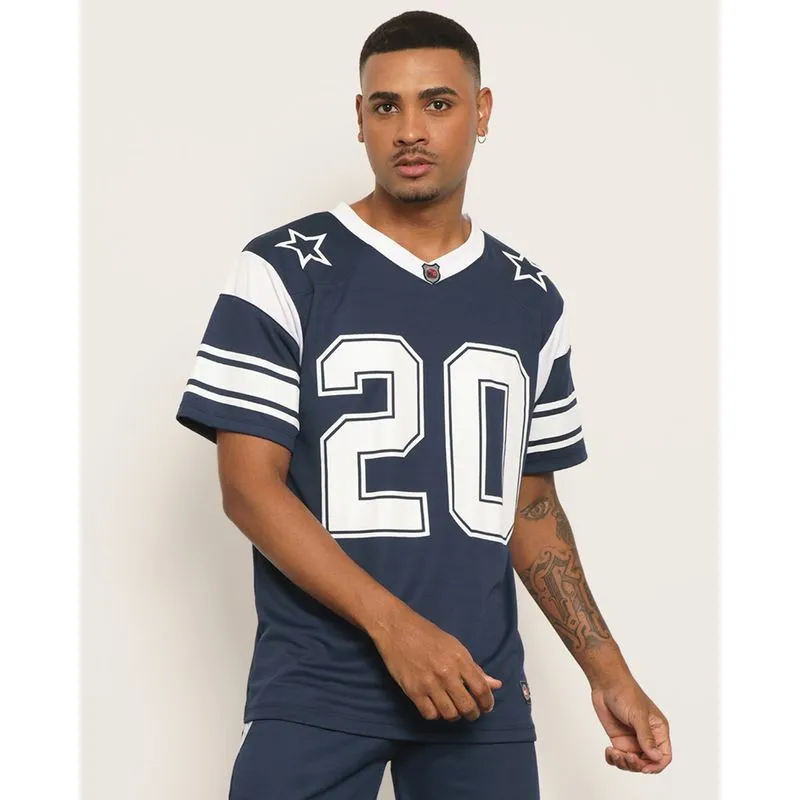 Camiseta Masculina Esportiva Dry Fit Estampa Manga Curta Azul G