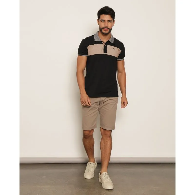 Bermuda Masculina Sarja Reta Bege 40