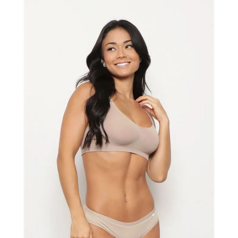 Sutiã Trifil Top Feminino Sem Costura Bege P