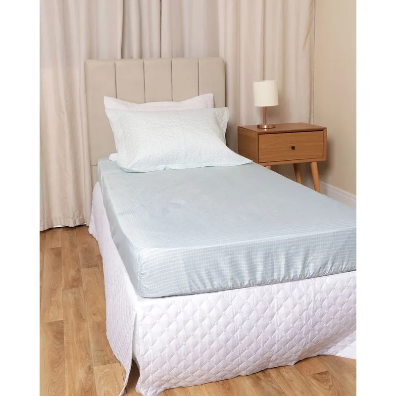 Lençol Solteiro Avulso Com Elastico Estampado Azul UN