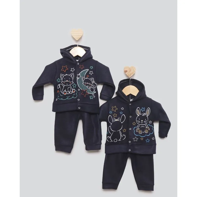 Conjunto Bebê Avulso Soft Longo Estampa Sortida Marinho M
