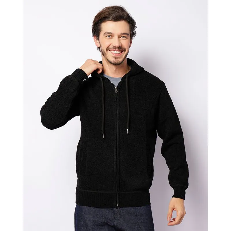 Jaqueta Masculina Chenile Preta GG