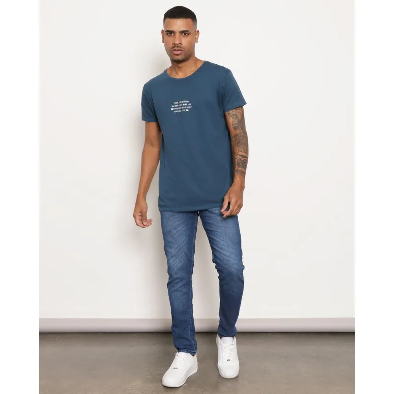 Calça Jeans Masculina Slim Azul 46