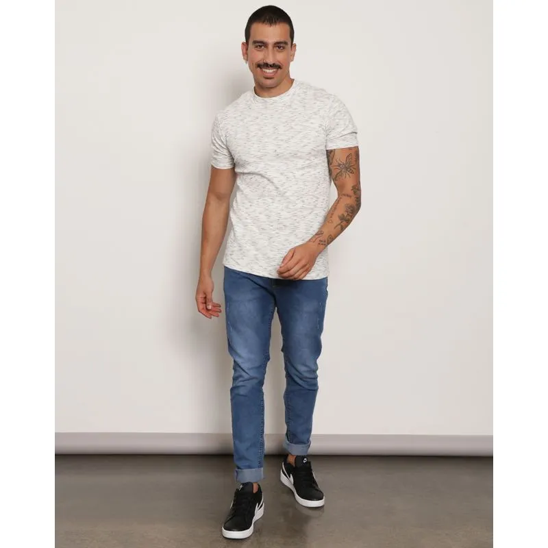 Calça Jeans Masculina Slim Delavê Azul 44