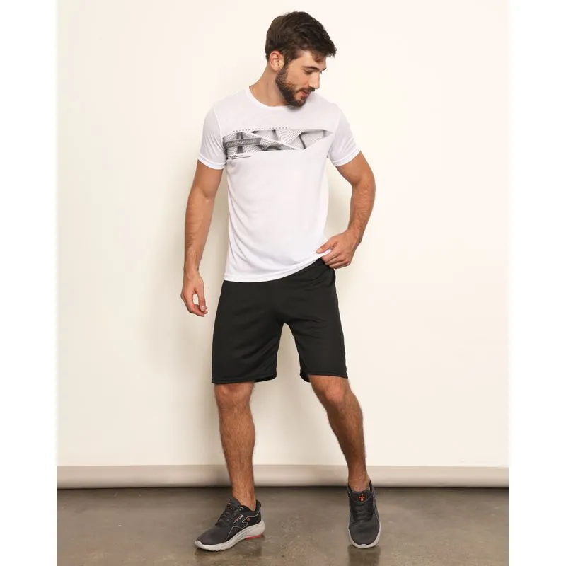 Bermuda Masculina Esportiva Dry Fit Reta Preta P