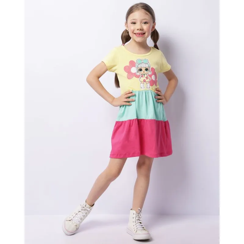 Vestido Infantil Três Marias Lol Surprise Amarelo 4
