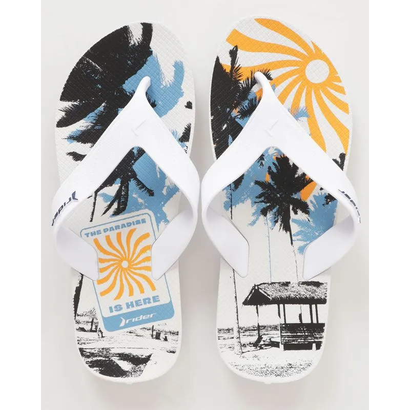 Chinelo Masculino Rider Strike Point Branco 39/40