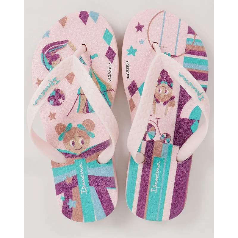 Chinelo Infantil Ipanema Estampa Circo Rosa 25/26