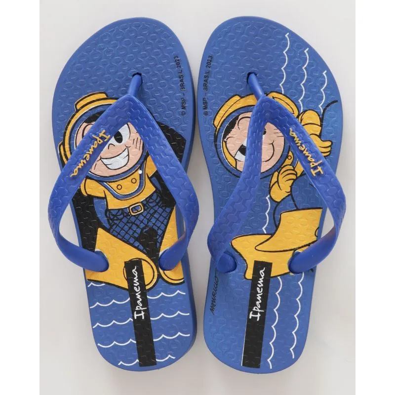 Chinelo Infantil Ipanema Cebolinha Turma Da Mônica Azul 29/30