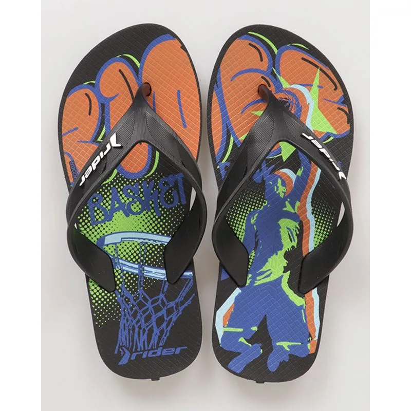 Chinelo Infantil Rider Street Basket Ball Preto 35/36