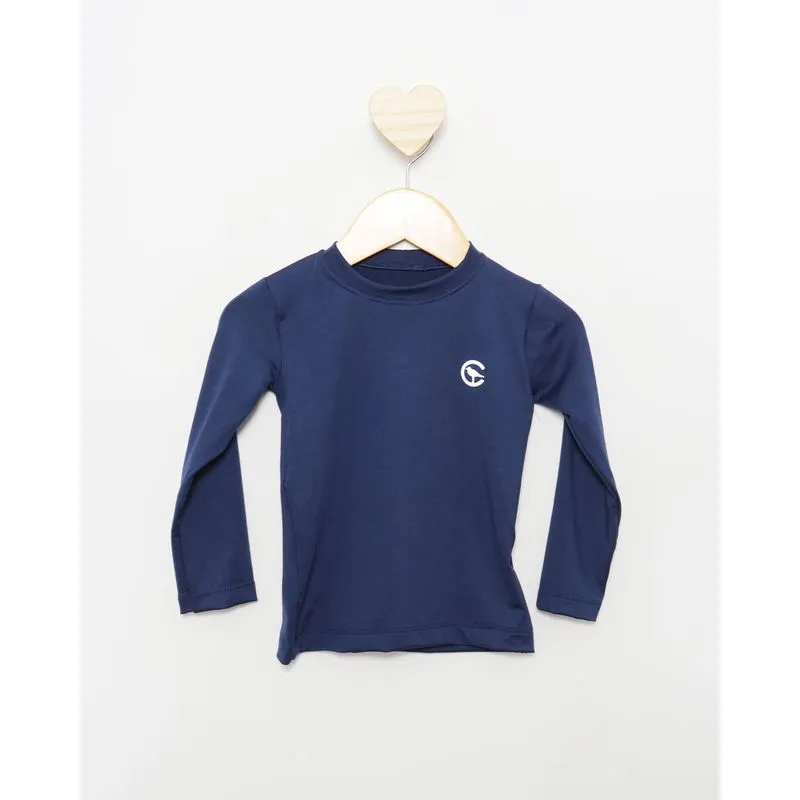 Camiseta Bebê Manga Longa Proteção UV 50+ Azul 3