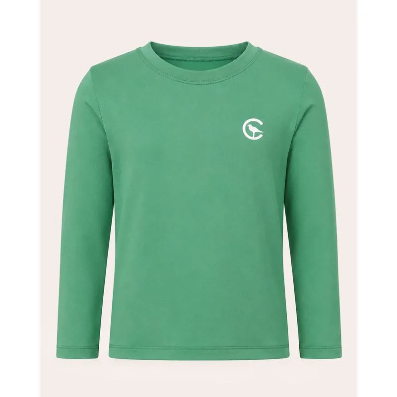 Camiseta Bebê Manga Longa Proteção UV 50+ Verde 1