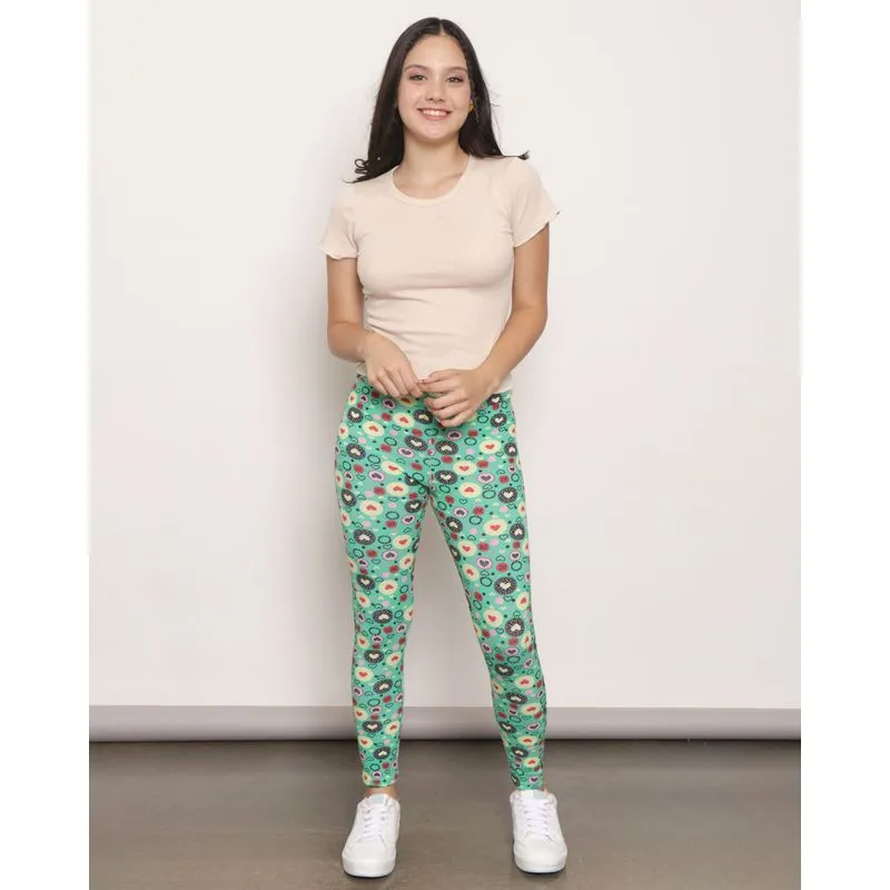 Calça Legging Juvenil Estampa Sortida Verde 14