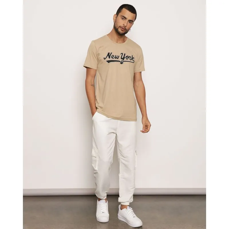 Calça Masculina Jogger Com Bolso Cargo Off White G