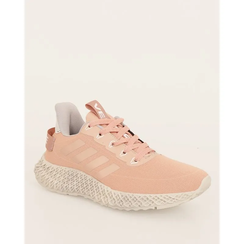 Tênis Feminino Esportivo Veloce Texturizado Com Recortes Rosa 34