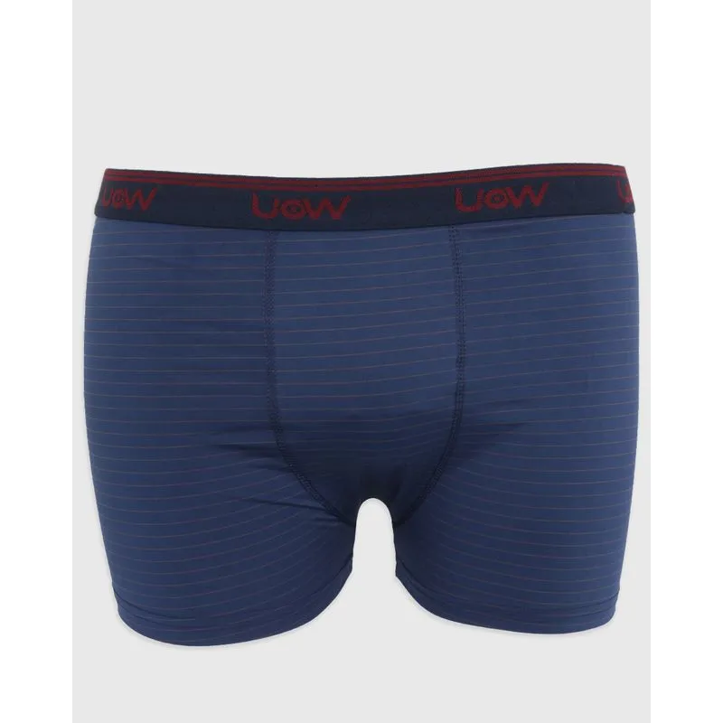 Cueca Plus Size Masculina Boxer Microfibra Listrada Marinho G1