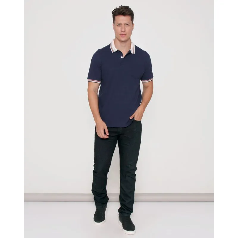 Calça Jeans Masculina Reta Preta 44