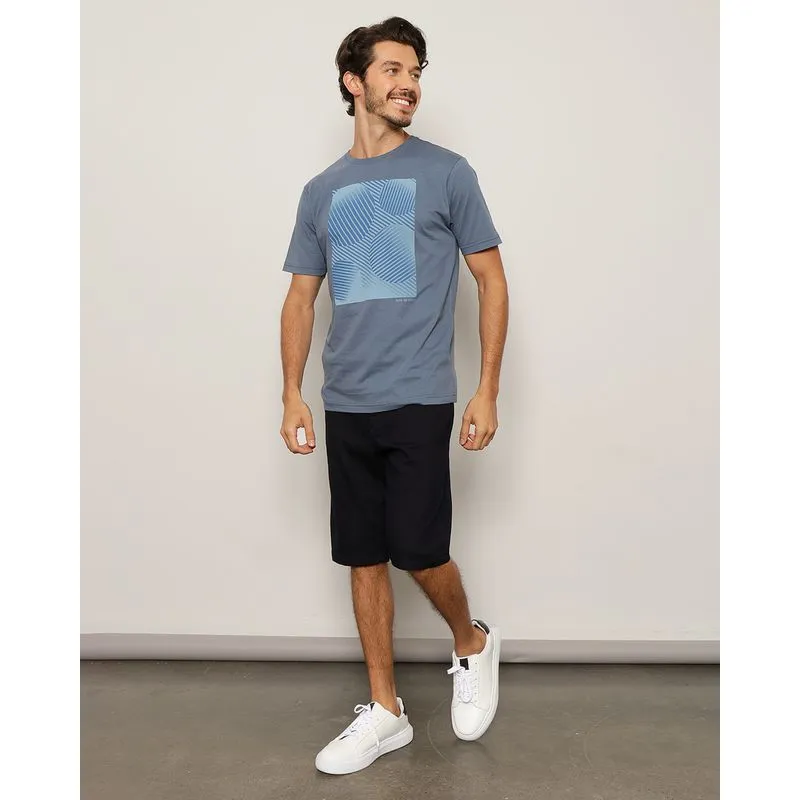 Bermuda Jeans Masculina Com Bolsos Azul 40