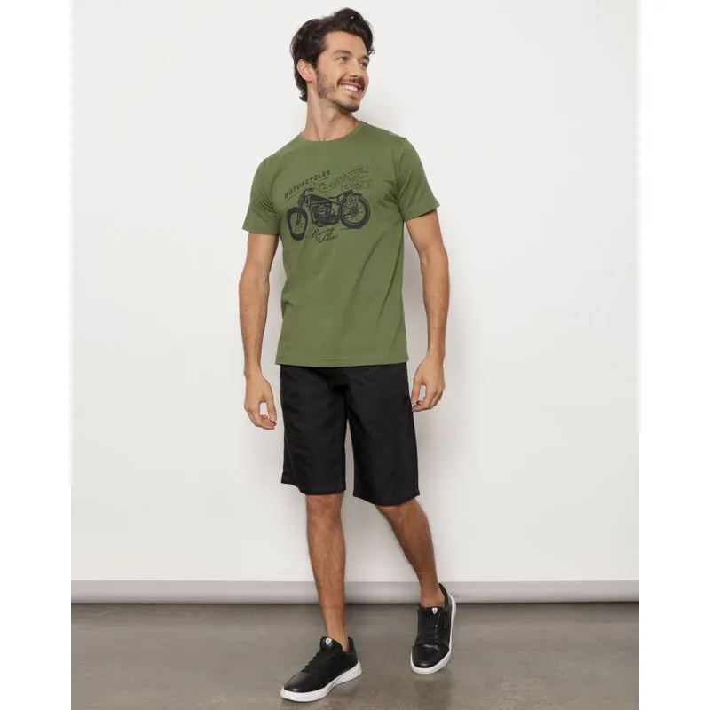 Bermuda Jeans Masculina Básica Com Bolsos Preta 40