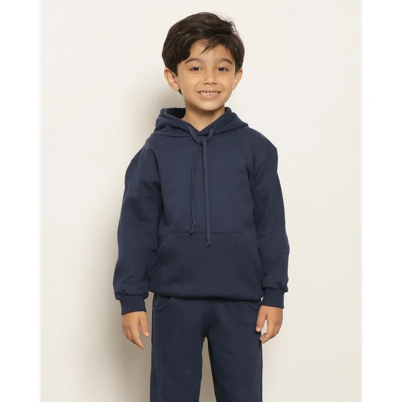 Blusão Moletom Infantil Com Capuz Marinho 6