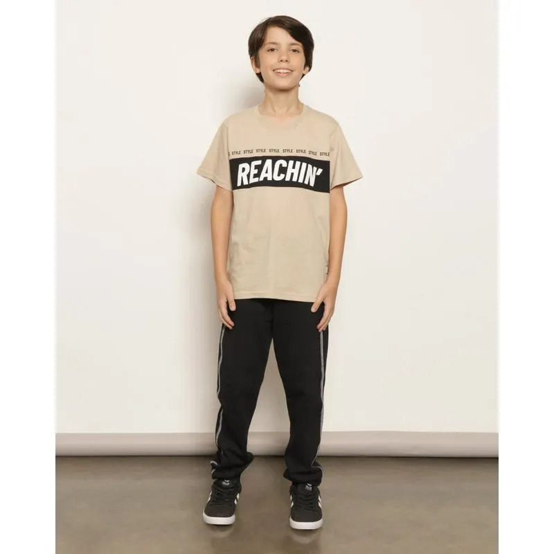 Calça Moletom Juvenil Básica Jogger Preta 10