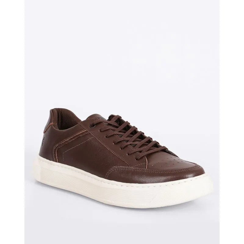 Tênis Masculino Casual Crato Recortes Marrom 37