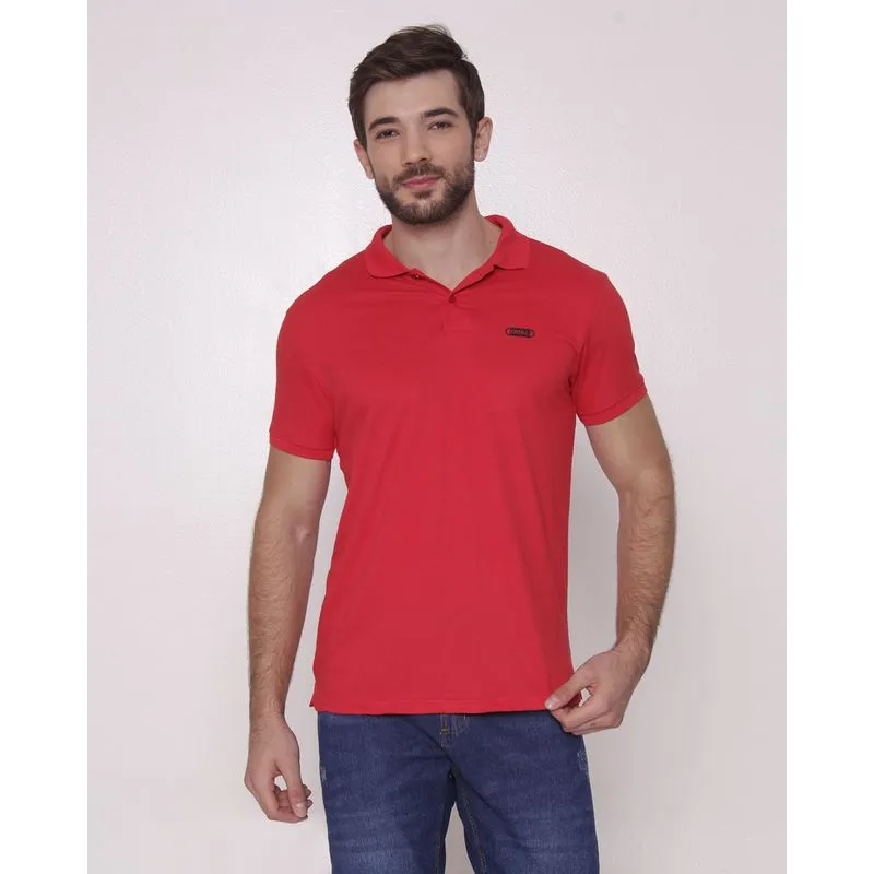 Camisa Polo Masculina Fatal Piquet Manga Curta Vermelha GG