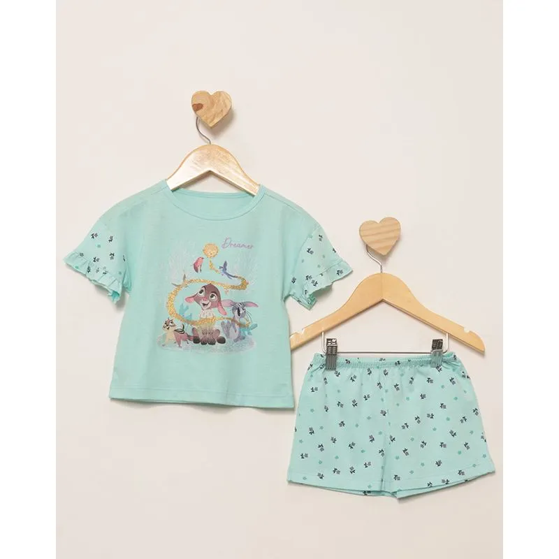 Pijama Bebe Curto Disney Estampa Wish Azul 3