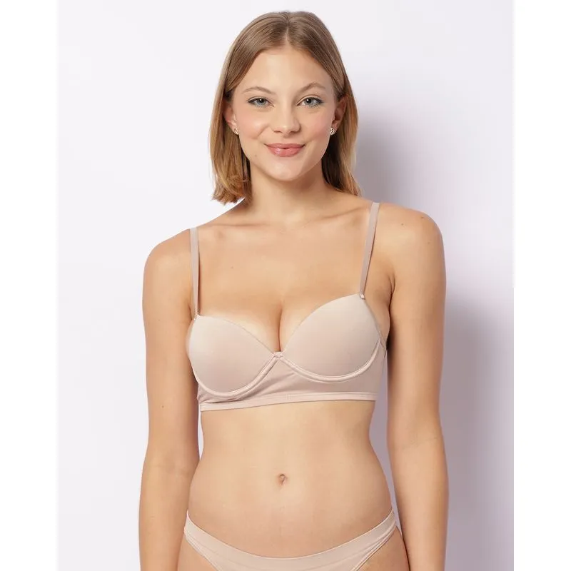 Sutiã Feminino Com Base E Bojo Bege 44