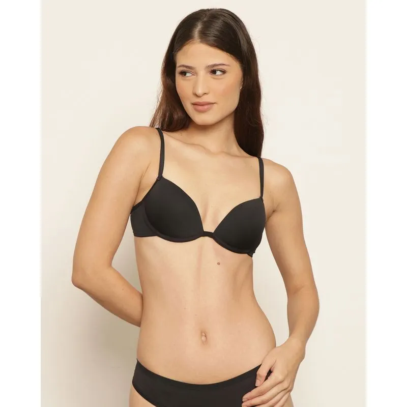 Sutiã Feminino Push Up Com Bojo Preto 40