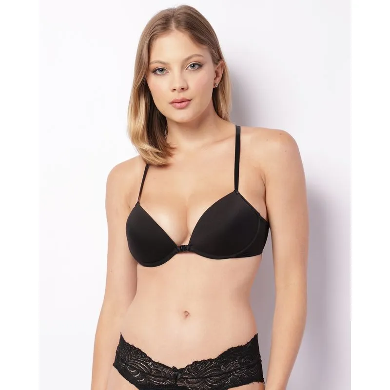 Sutiã Feminina Push Up Nadador Com Bojo Preto 44
