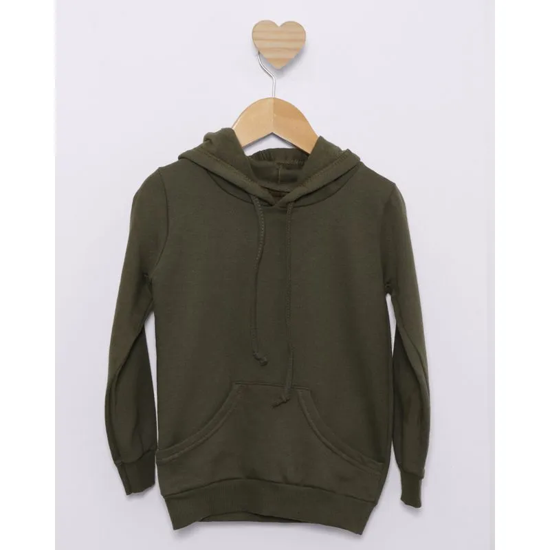 Blusão Bebê Moletom Bolso Canguru Com Capuz Verde 2