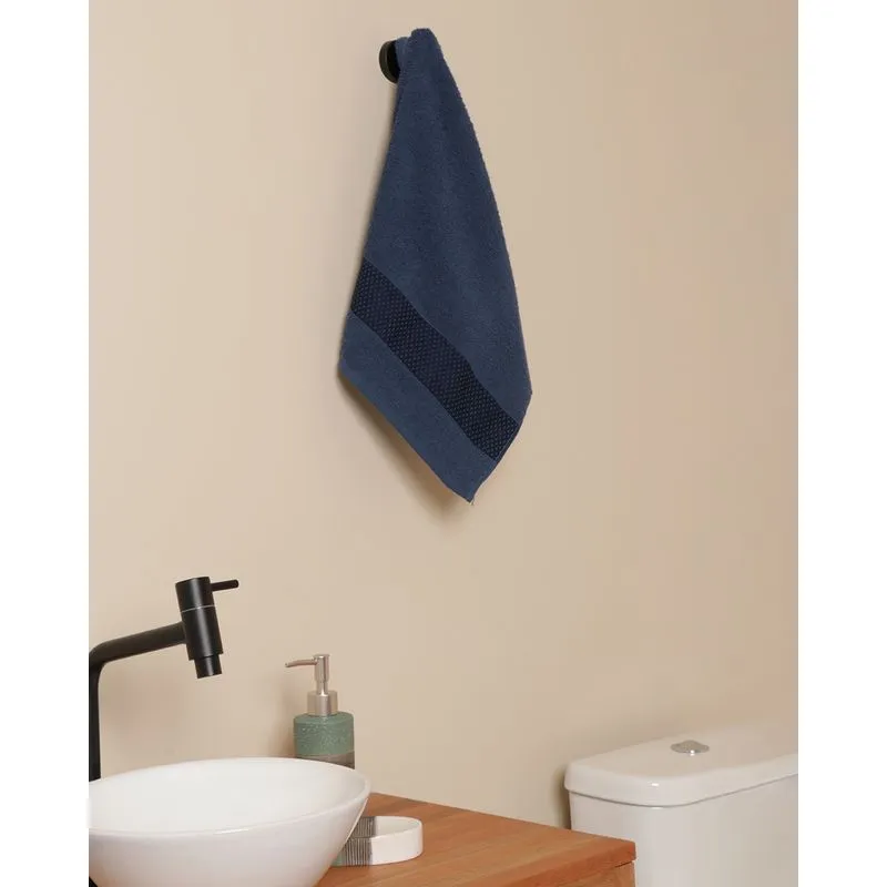 Toalha De Rosto Atlântica 45cm x 65cm Faixa Texturizada Marinho UN