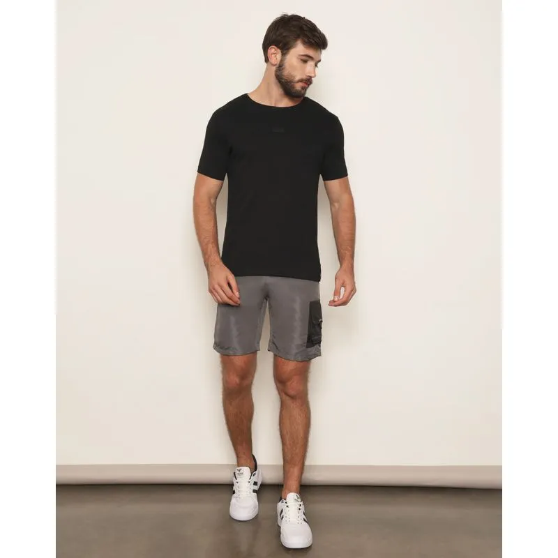 Bermuda Masculina Reta Bolso Cargo Cinza G