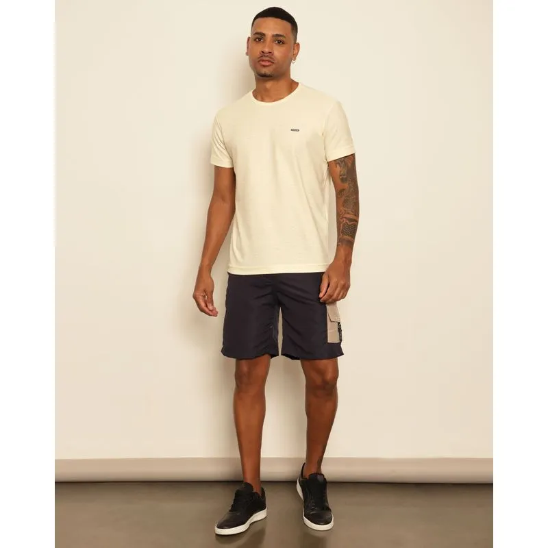 Bermuda Masculina Reta Bolso Cargo Marinho P